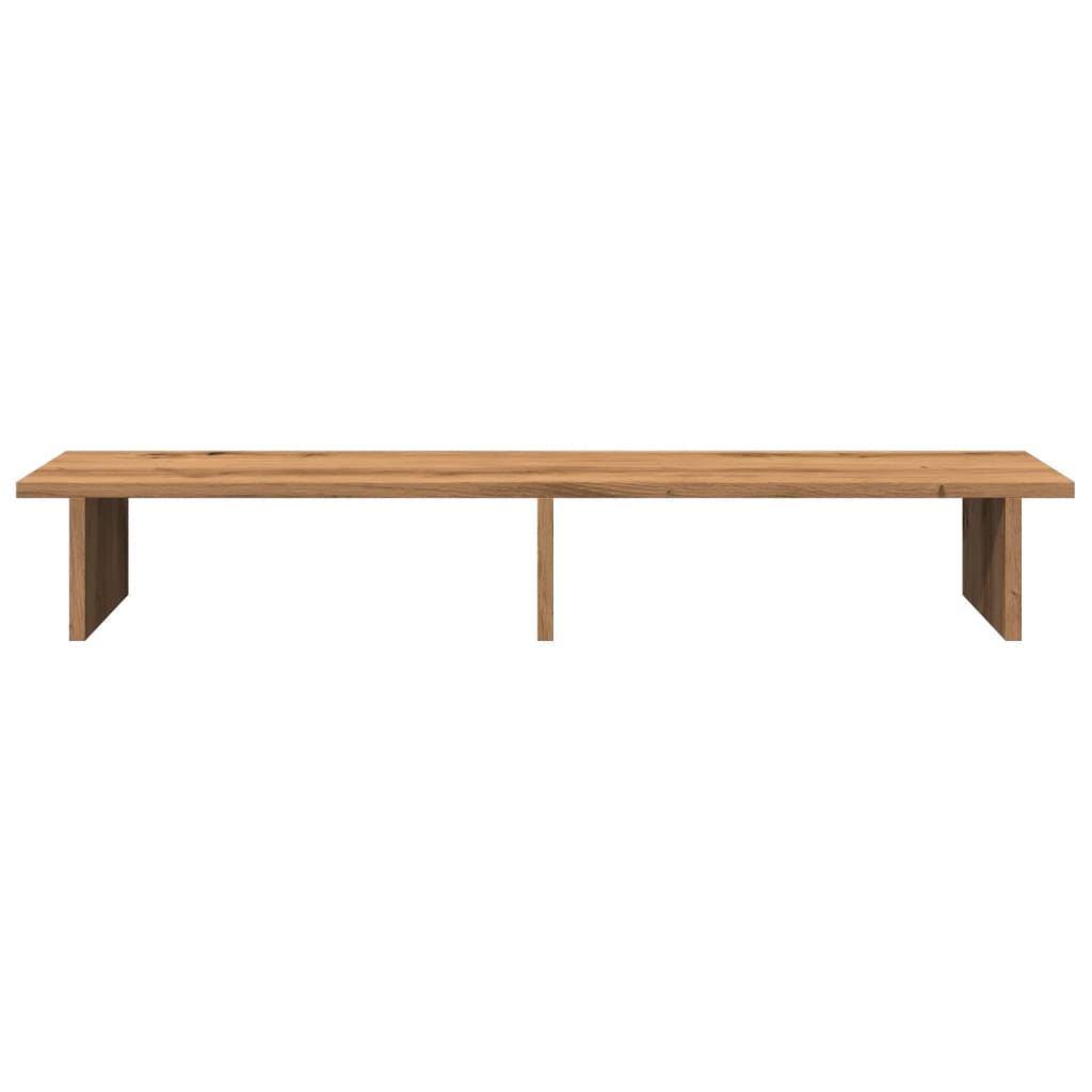 Monitorstandaard 100x27x15 cm bewerkt hout artisanaal eiken