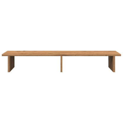 Monitorstandaard 100x27x15 cm bewerkt hout artisanaal eiken
