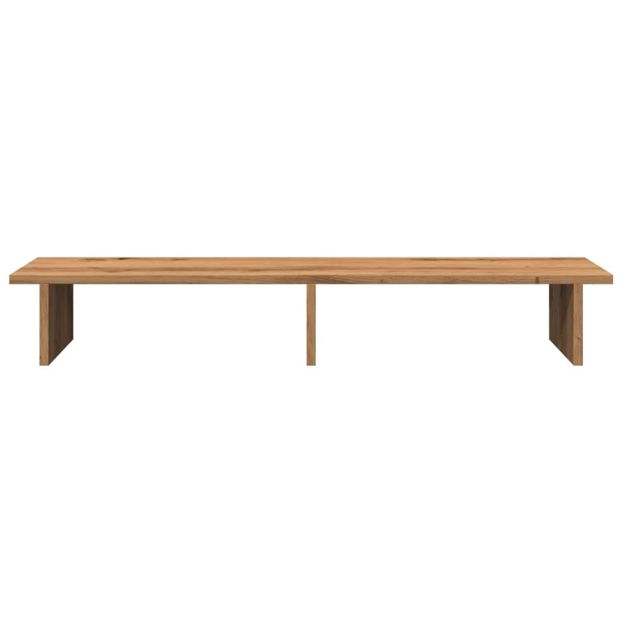 Monitorstandaard 100x27x15 cm bewerkt hout artisanaal eiken