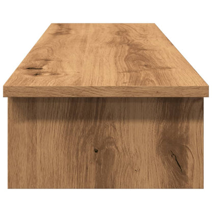 Monitorstandaard 100x27x15 cm bewerkt hout artisanaal eiken