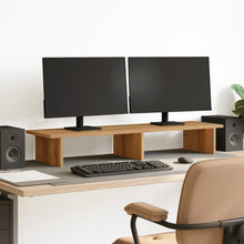 Monitorstandaard 100x27x15 cm bewerkt hout artisanaal eiken
