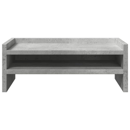 Monitorstandaard 42x24x16 cm bewerkt hout betongrijs