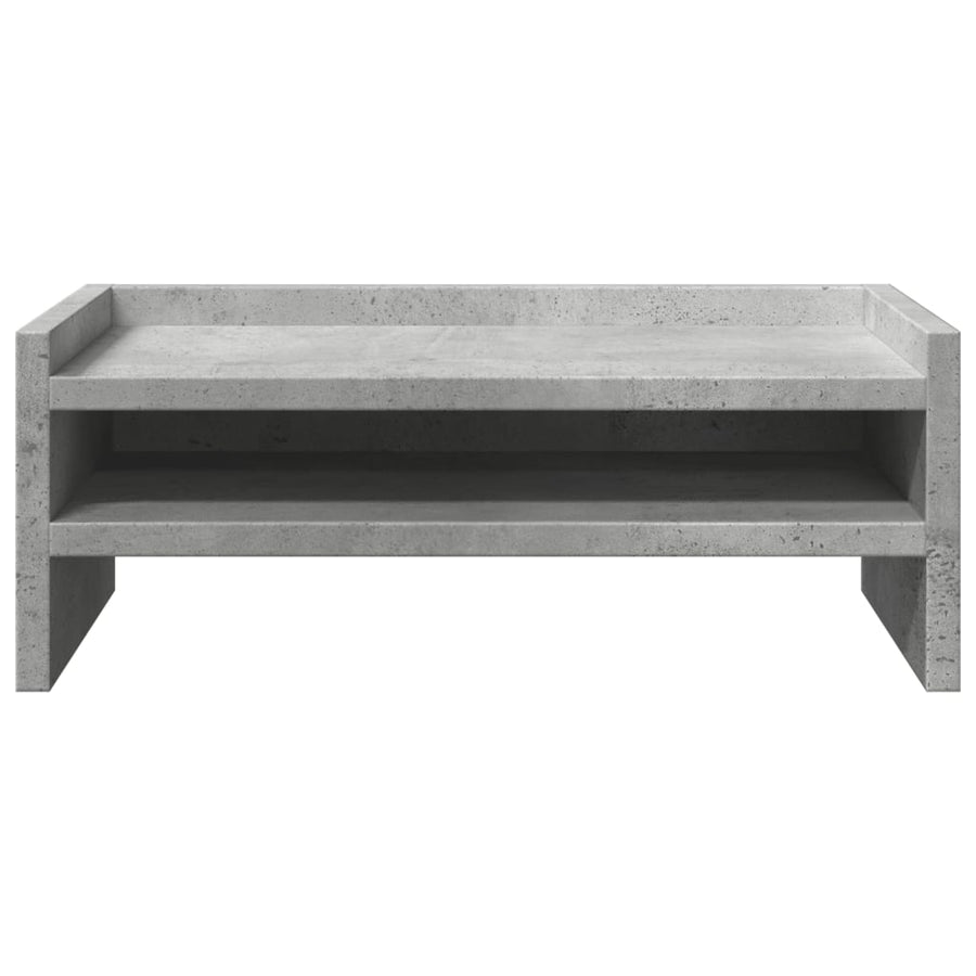 Monitorstandaard 42x24x16 cm bewerkt hout betongrijs