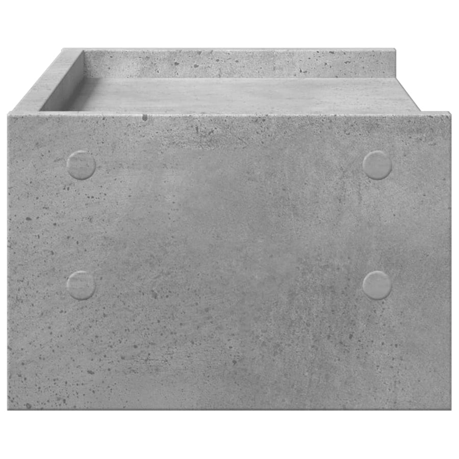 Monitorstandaard 42x24x16 cm bewerkt hout betongrijs