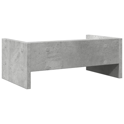 Monitorstandaard 42x24x16 cm bewerkt hout betongrijs