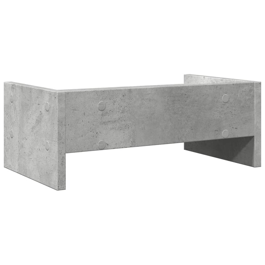Monitorstandaard 42x24x16 cm bewerkt hout betongrijs