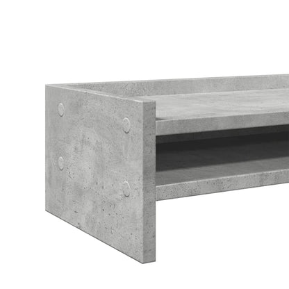 Monitorstandaard 42x24x16 cm bewerkt hout betongrijs