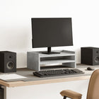 Monitor stand 42x24x16 cm treated wood concrete grey