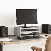 Monitorstandaard 42x24x16 cm bewerkt hout grijs