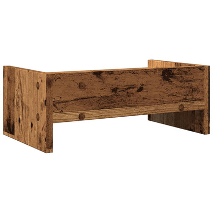 Monitorstandaard 42X24X16 Cm Bewerkt Hout Oud Houtkleurig