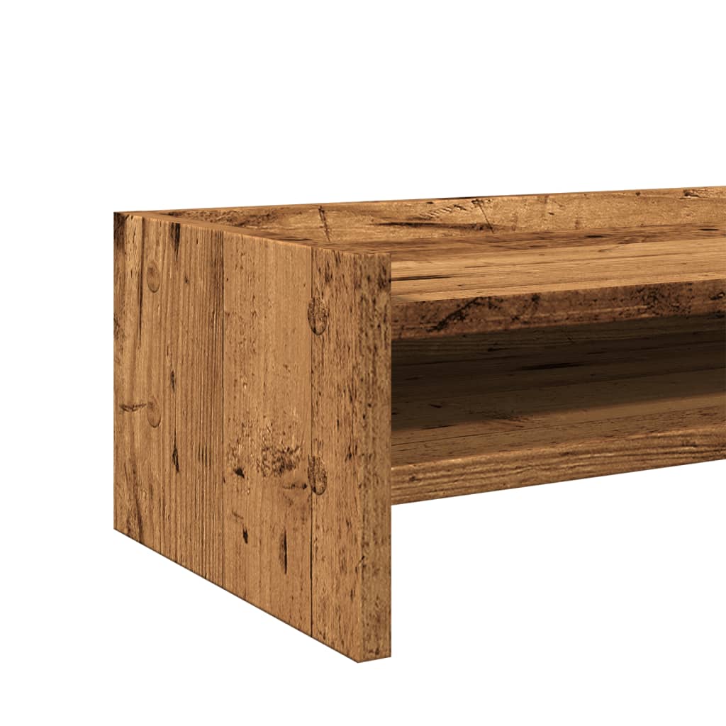 Monitorstandaard 42X24X16 Cm Bewerkt Hout Oud Houtkleurig