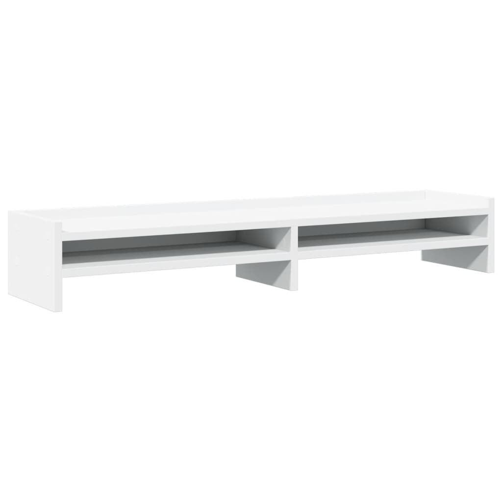 Monitorstandaard 100x24x16 cm bewerkt hout wit