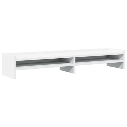 Monitorstandaard 100x24x16 cm bewerkt hout wit