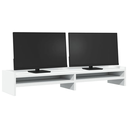 Monitorstandaard 100x24x16 cm bewerkt hout wit