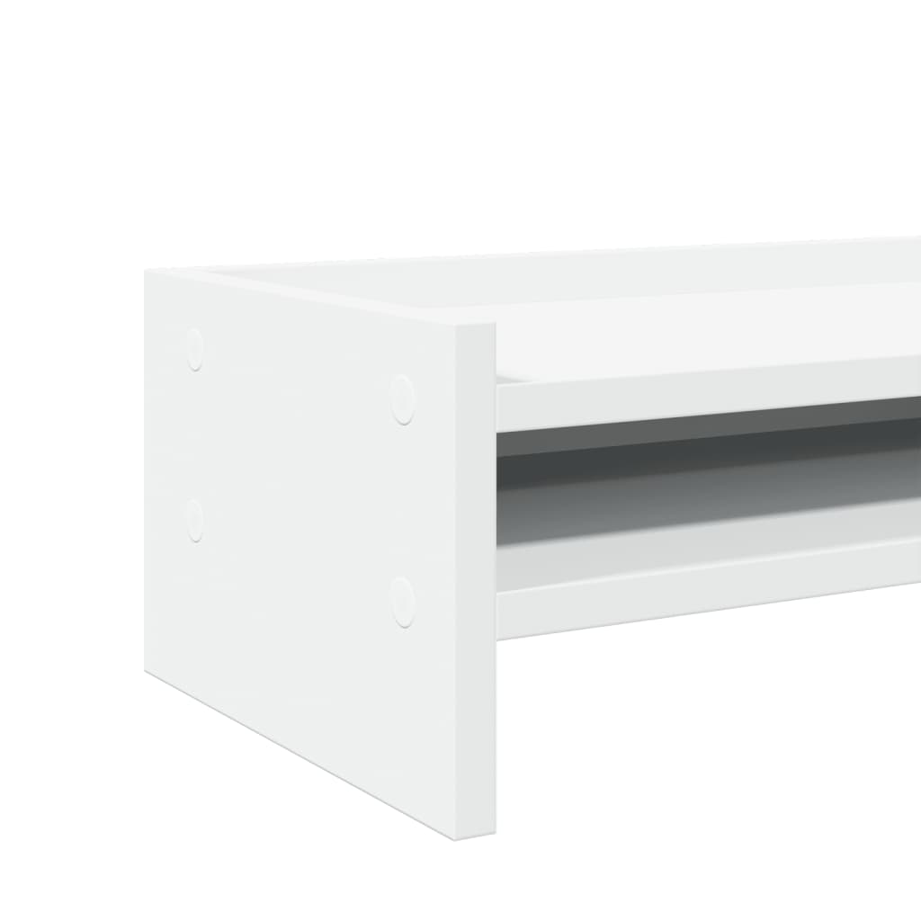 Monitorstandaard 100x24x16 cm bewerkt hout wit
