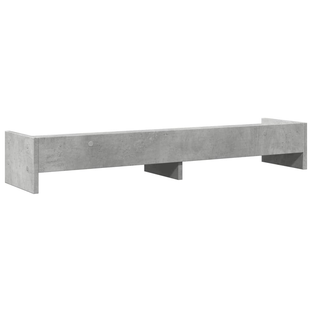 Monitorstandaard 100x24x16 cm bewerkt hout betongrijs