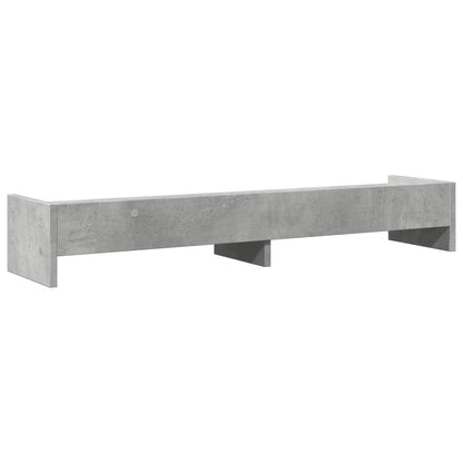 Monitorstandaard 100x24x16 cm bewerkt hout betongrijs