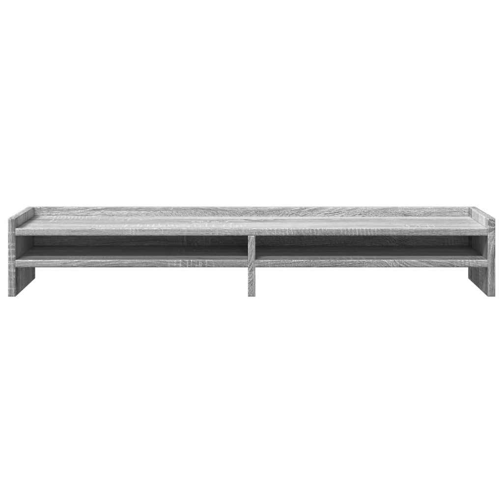 Monitorstandaard 100x24x16 cm bewerkt hout grijs sonoma eiken