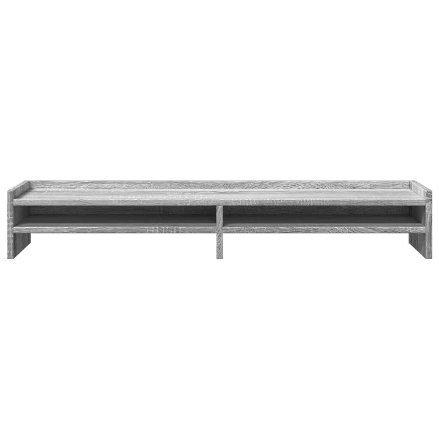 Monitorstandaard 100x24x16 cm bewerkt hout grijs sonoma eiken