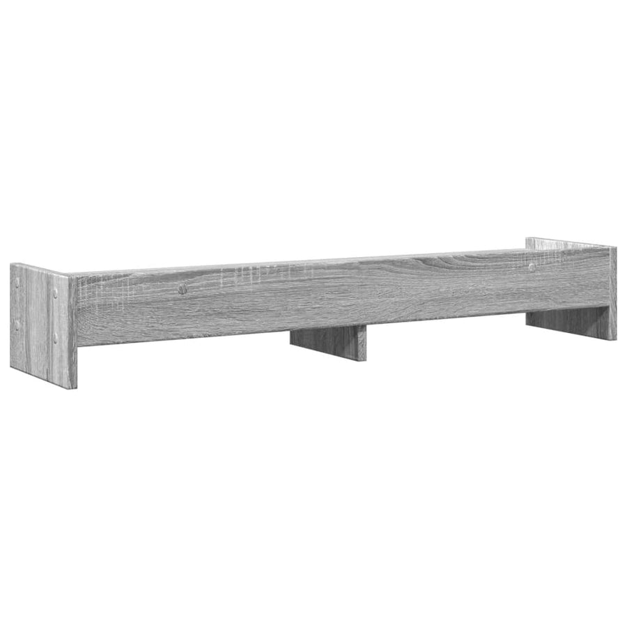 Monitorstandaard 100x24x16 cm bewerkt hout grijs sonoma eiken