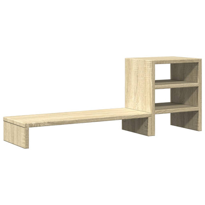 Monitorstandaard met bureau-organizer bewerkt hout sonoma eiken