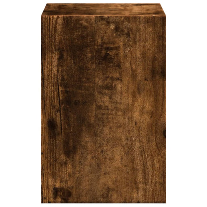 Monitorstandaard met bureau-organizer hout gerookt eikenkleurig