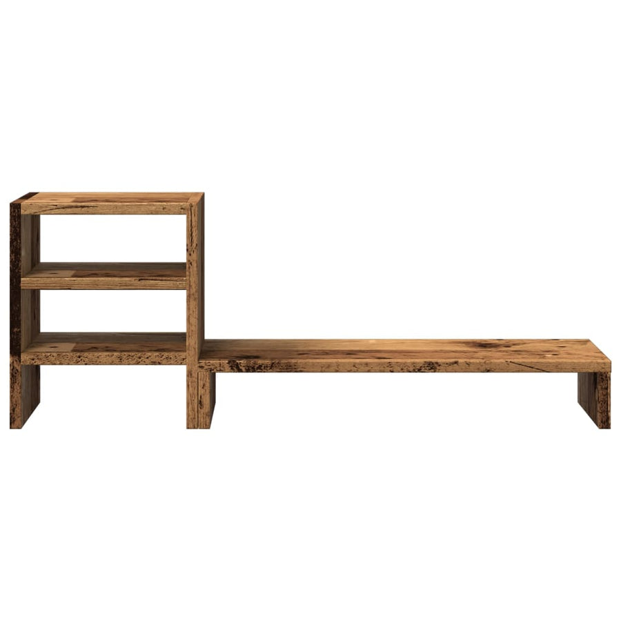 Monitorstandaard Met Bureau-Organizer Hout Kleurig Oud hout