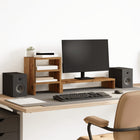 Monitor Stand with Desk Organizer Old Wood Color