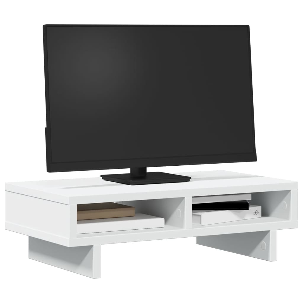 Monitorstandaard 50x27x15 cm bewerkt hout wit
