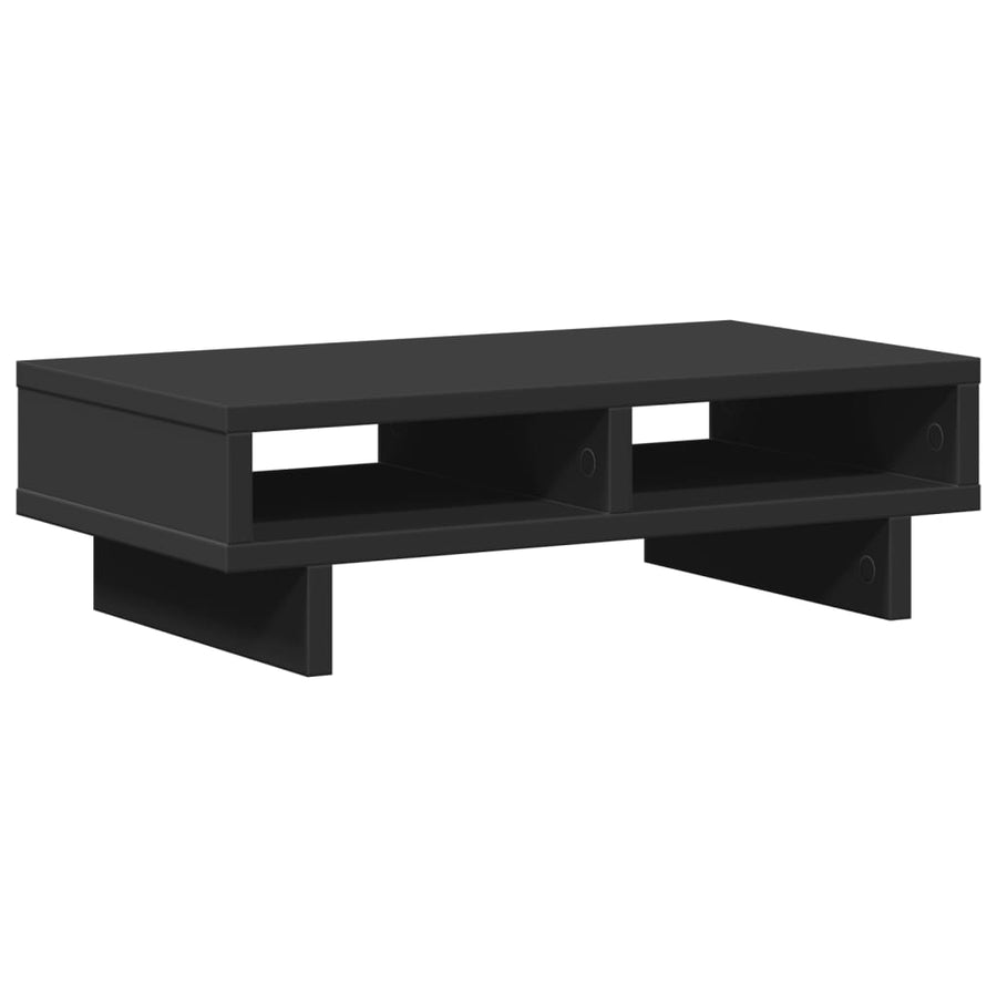 Monitorstandaard 50x27x15 cm bewerkt hout zwart