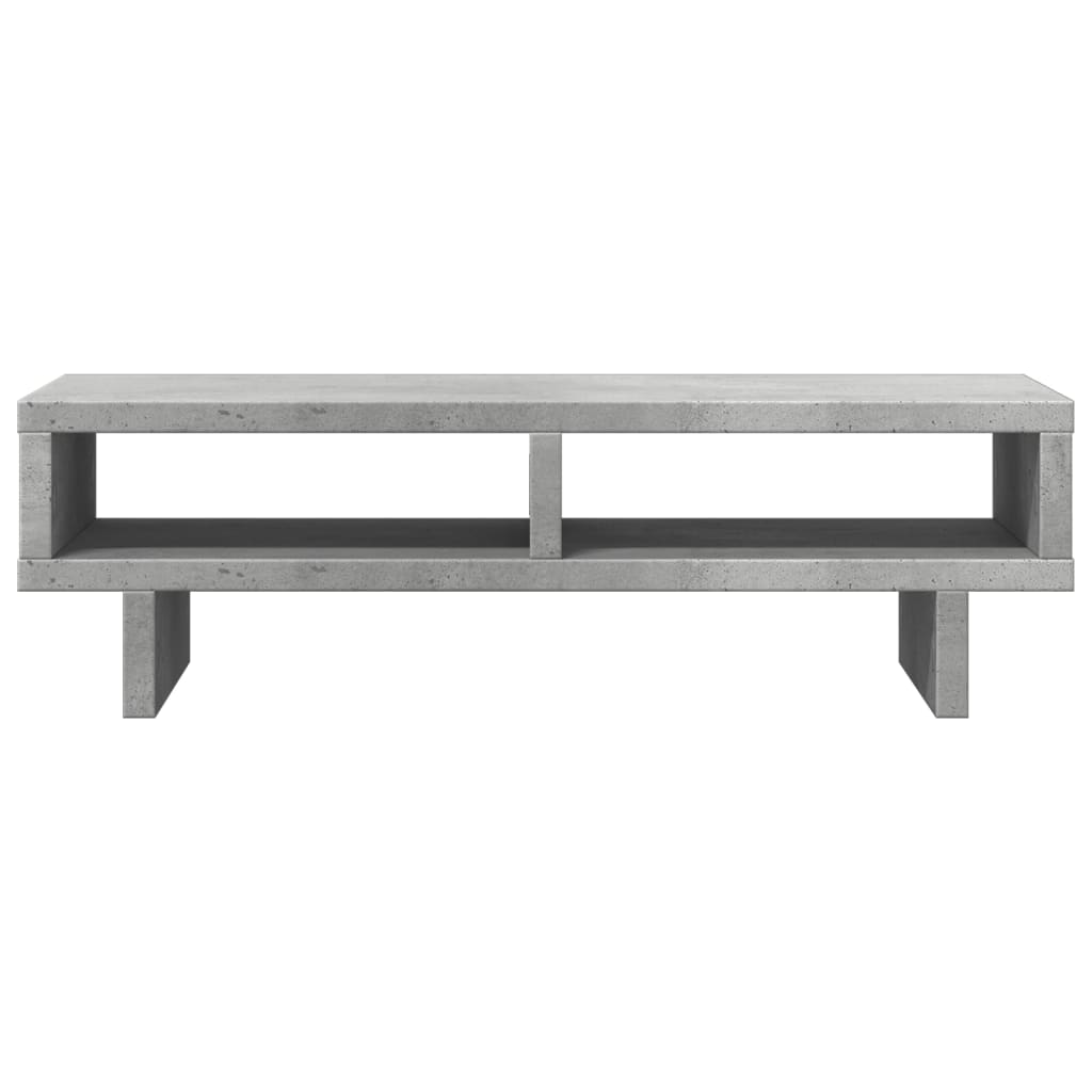 Monitorstandaard 50x27x15 cm bewerkt hout betongrijs