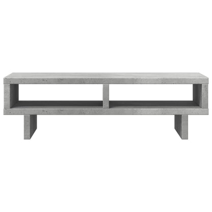 Monitorstandaard 50x27x15 cm bewerkt hout betongrijs