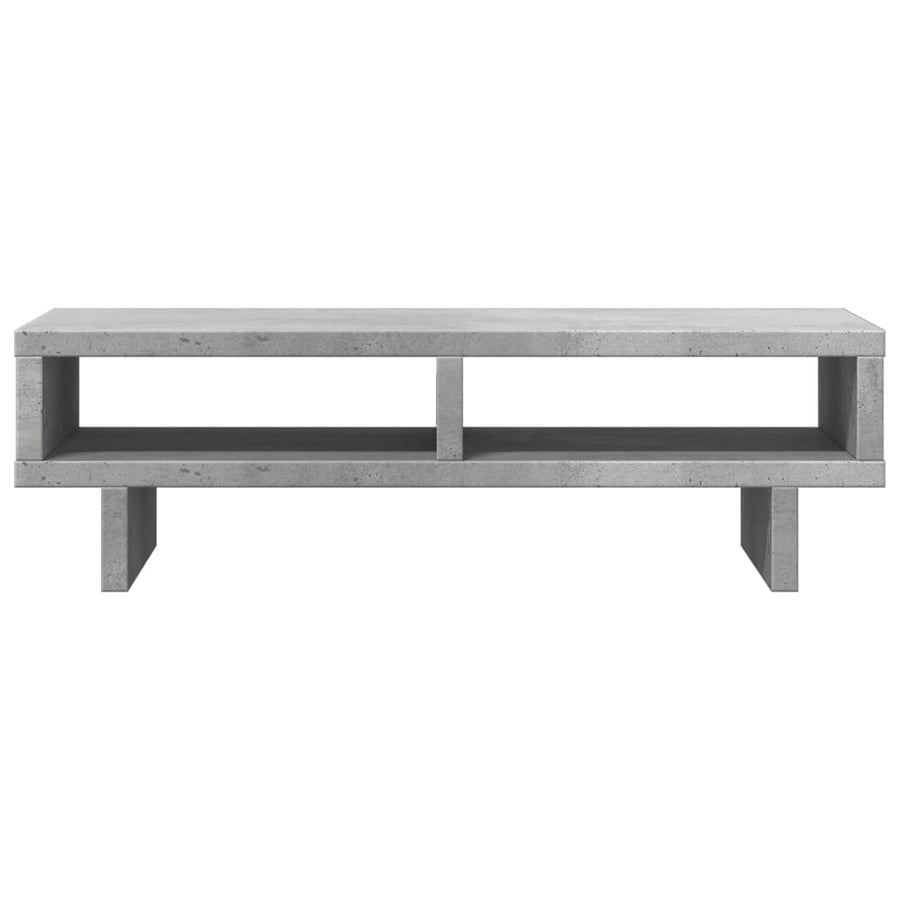 Monitorstandaard 50x27x15 cm bewerkt hout betongrijs