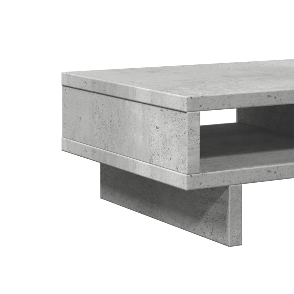 Monitorstandaard 50x27x15 cm bewerkt hout betongrijs