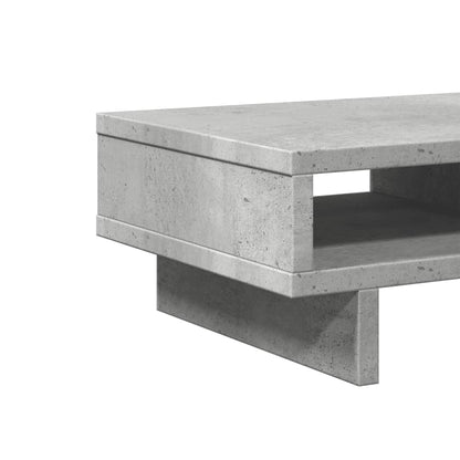 Monitorstandaard 50x27x15 cm bewerkt hout betongrijs