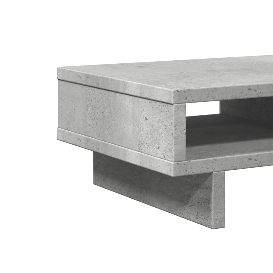 Monitorstandaard 50x27x15 cm bewerkt hout betongrijs