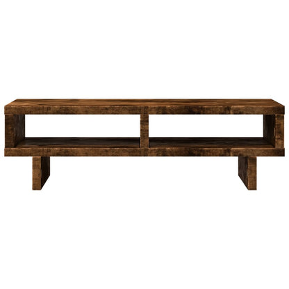 Monitorstandaard 50x27x15 cm bewerkt hout gerookt eikenkleurig