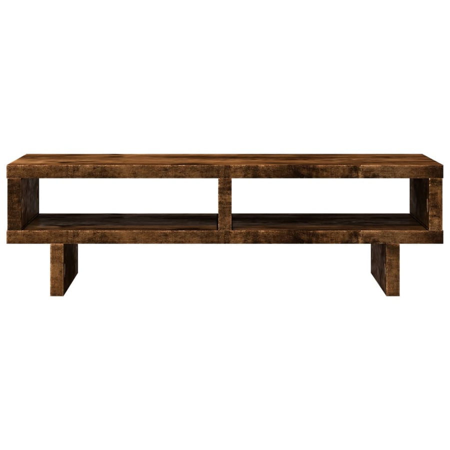 Monitorstandaard 50x27x15 cm bewerkt hout gerookt eikenkleurig