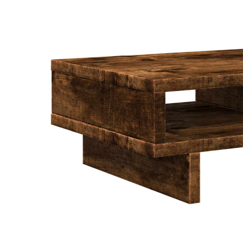Monitorstandaard 50x27x15 cm bewerkt hout gerookt eikenkleurig
