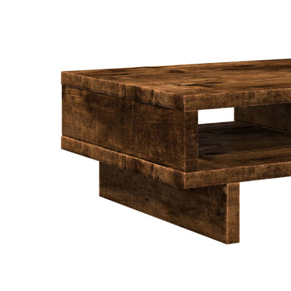 Monitorstandaard 50x27x15 cm bewerkt hout gerookt eikenkleurig
