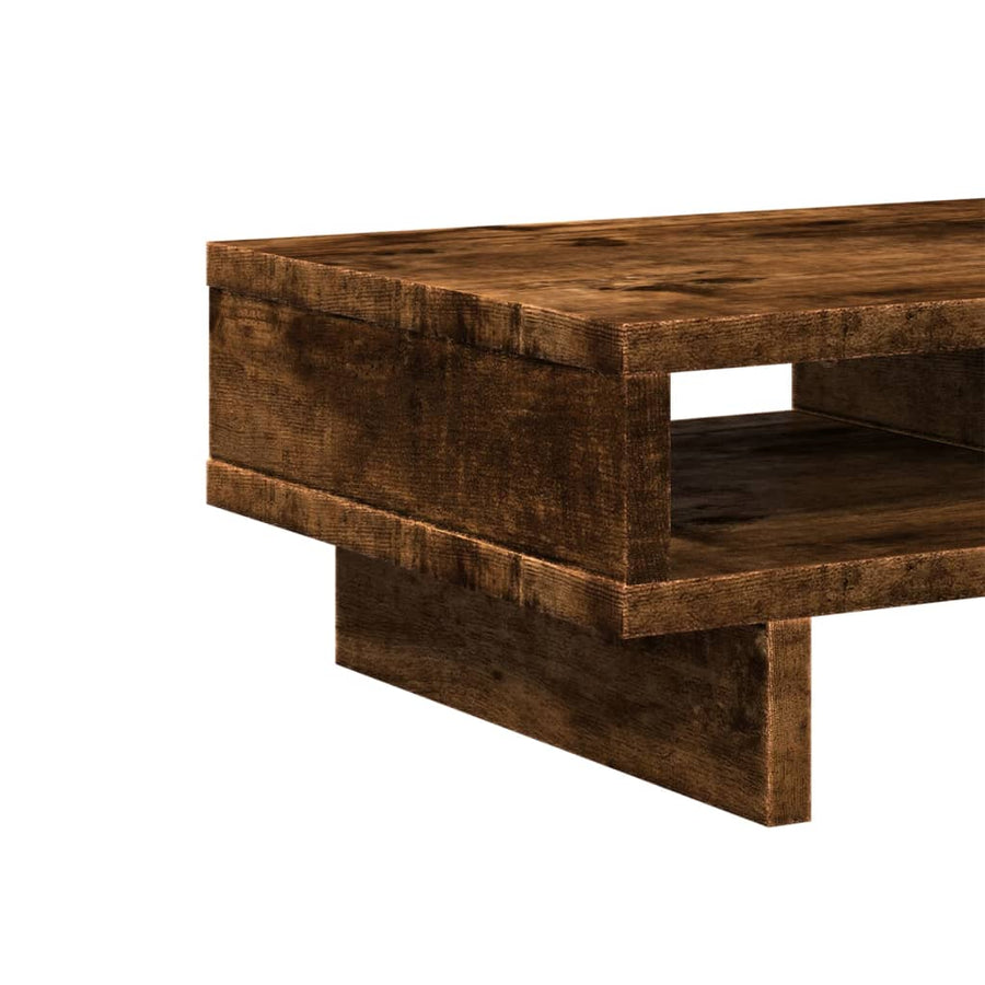 Monitorstandaard 50x27x15 cm bewerkt hout gerookt eikenkleurig