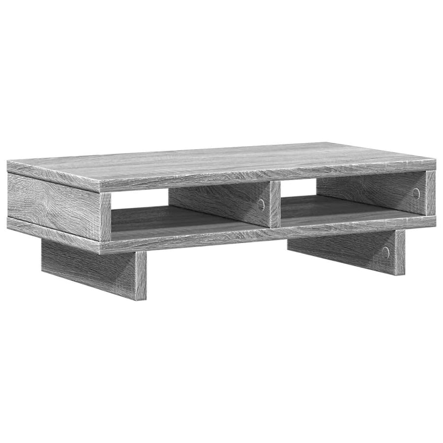 Monitorstandaard 50x27x15 cm bewerkt hout grijs sonoma eiken