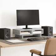 Monitorstandaard 50x27x15 cm bewerkt hout grijs