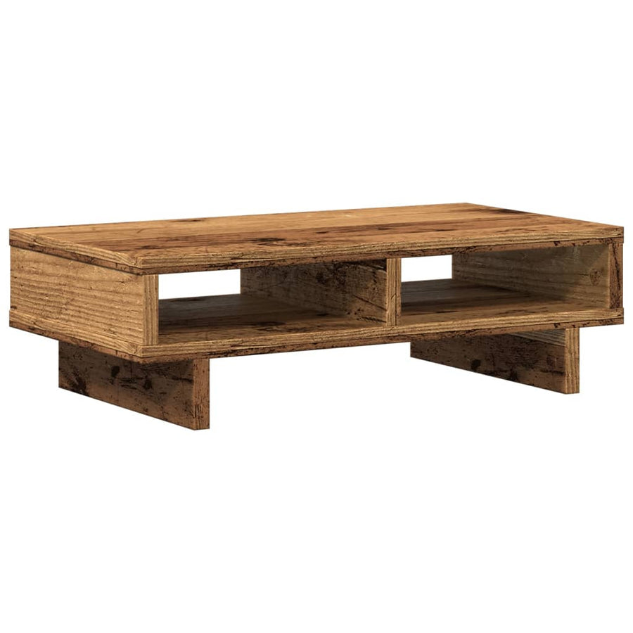 Monitorstandaard Bewerkt Hout Kleurig 50 x 27 x 15 cm Oud hout