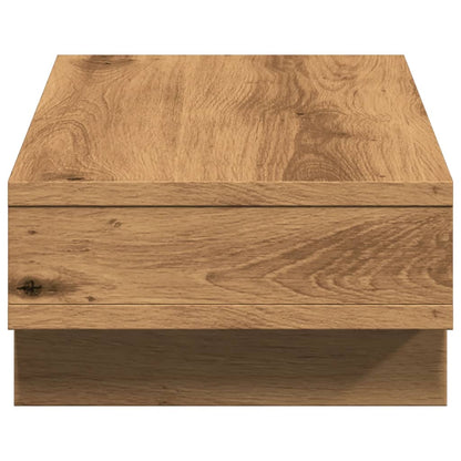 Monitorstandaard 50x27x15 cm bewerkt hout artisanaal eikenkleur