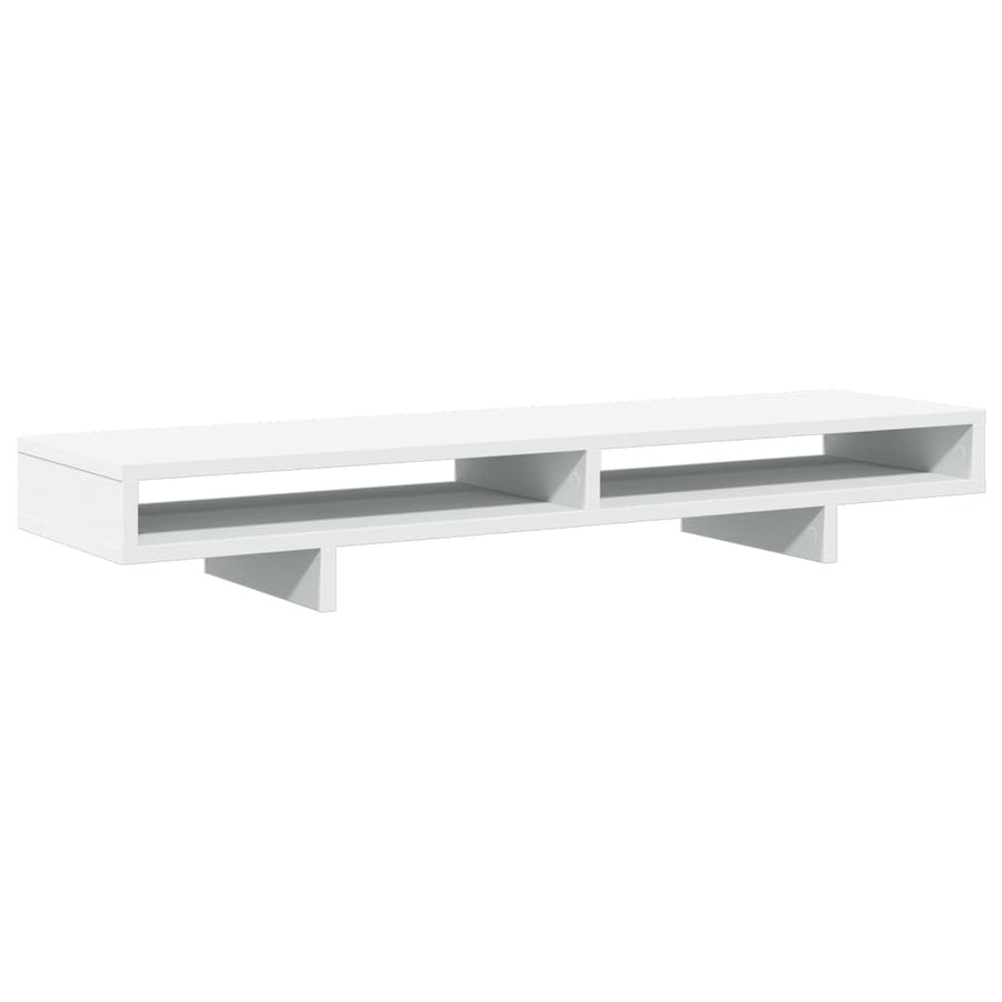 Monitorstandaard 100x27x15 cm bewerkt hout wit