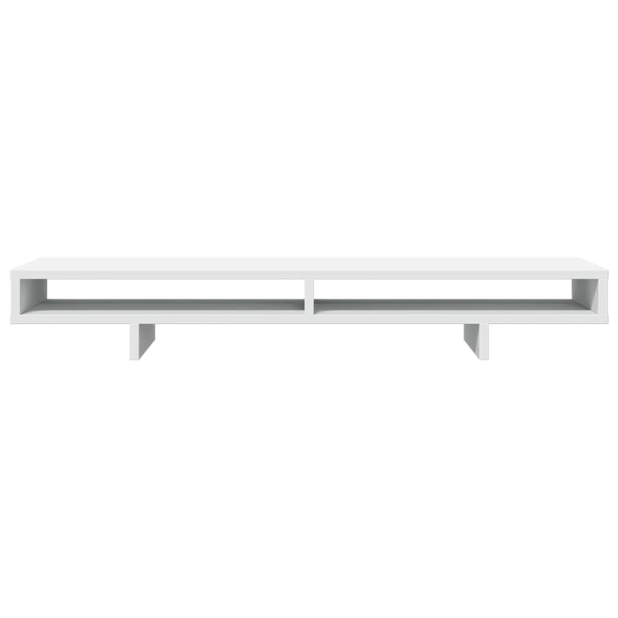 Monitorstandaard 100x27x15 cm bewerkt hout wit