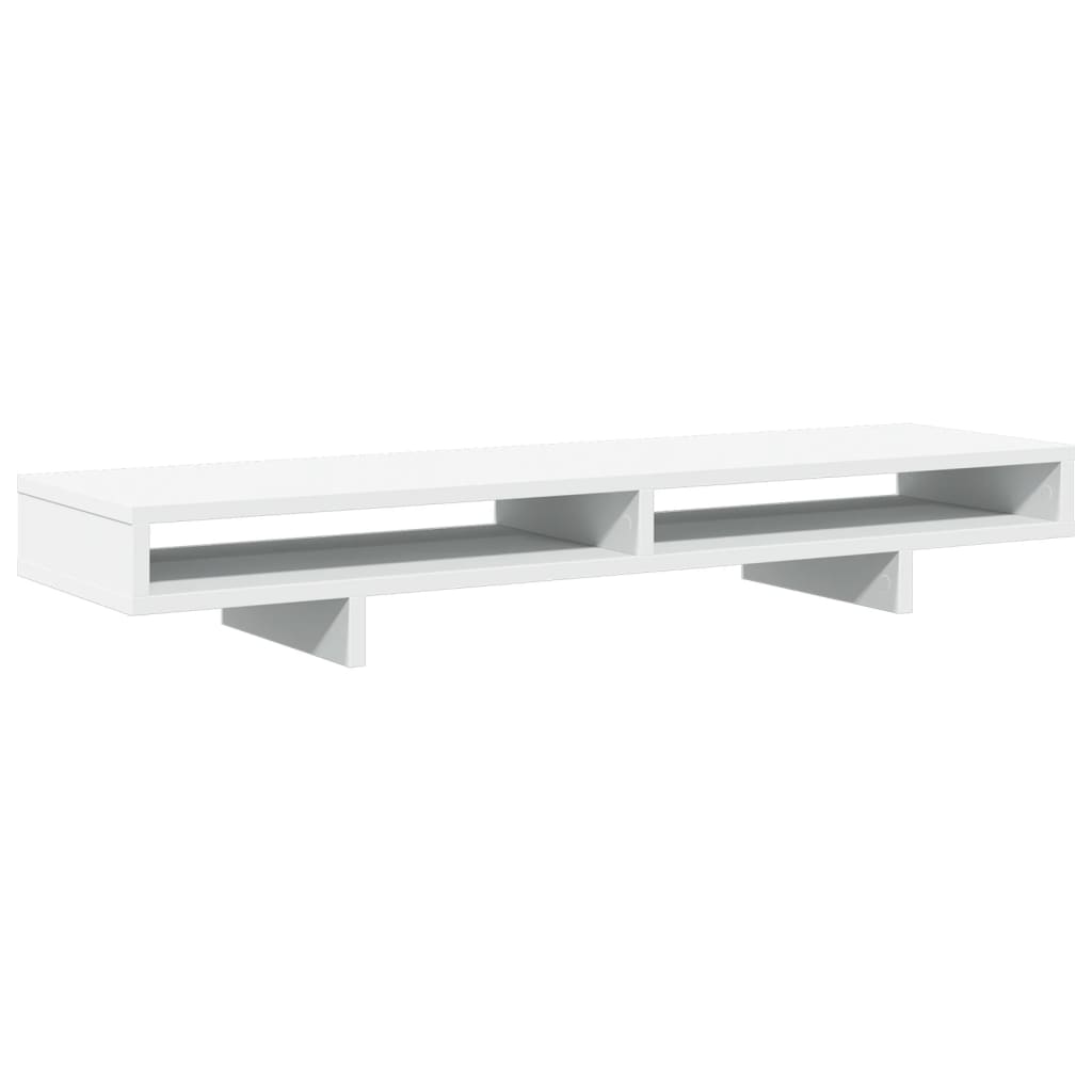Monitorstandaard 100x27x15 cm bewerkt hout wit
