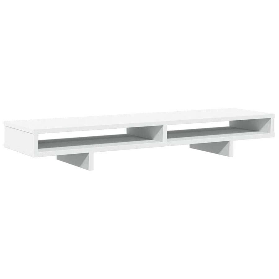 Monitorstandaard 100x27x15 cm bewerkt hout wit