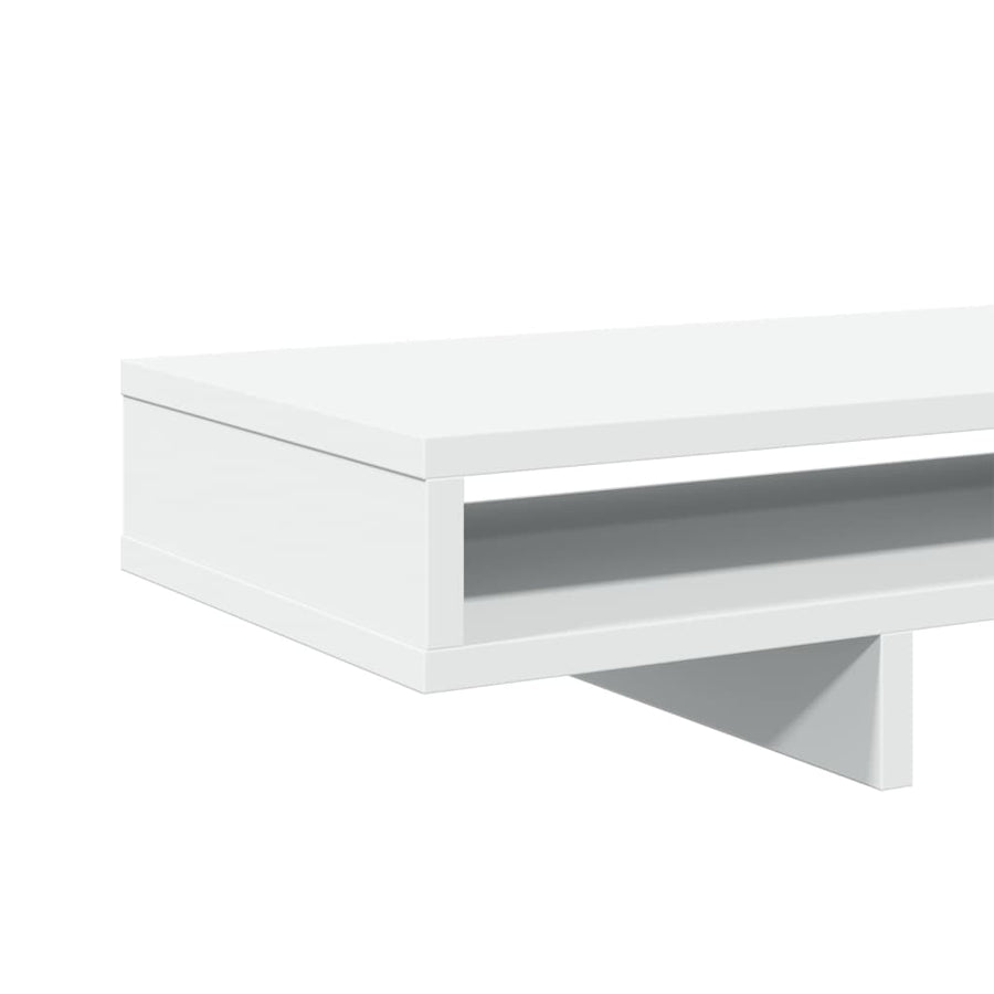 Monitorstandaard 100x27x15 cm bewerkt hout wit